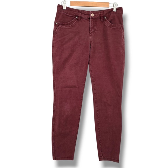 Kuhl Kollection Burgundy Cropped Pants Comfort Stretch Casual Size‎ 6 Short - Picture 1 of 13